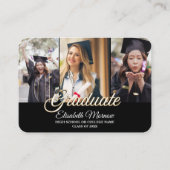 QRコード卒業発表カード(3枚) エンクロージャーカード (正面)