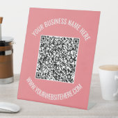 QRコード及びカスタム文字パーソナライズされた台座標識 台座サイン (インサイチュ)