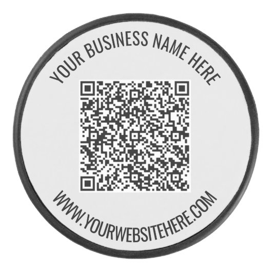 QRコード及びカスタム文字プロフェッショナルパーソナライズされた アイスホッケーパック (正面)