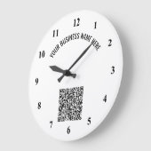 QRコード及びカスタム文字プロフェッショナルパーソナライズされた ラージ壁時計 (傾斜)