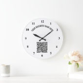 QRコード及びカスタム文字プロフェッショナルパーソナライズされた ラージ壁時計 (ホーム)