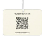 QRコード及び文字カスタムビジネス空気清浄機 カーエアーフレッシュナー (正面)