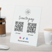 Qrコード台座署名を支払うビジネスロゴスキャン 台座サイン (インサイチュ)
