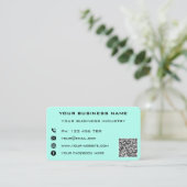 QRコード名アドレス情報カラー名刺 コーリングカード (スタンド正面)