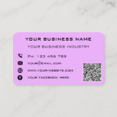 QRコード名アドレス情報カラー名刺 コーリングカード (裏面)