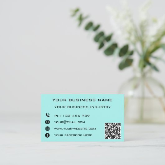 QRコード名アドレス情連絡報名刺 コーリングカード (スタンド正面)