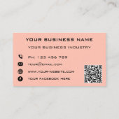 QRコード名アドレス情連絡報名刺 コーリングカード (裏面)