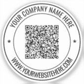 QRコード名カスタムWebサイトのプロモーションシール シール (正面)