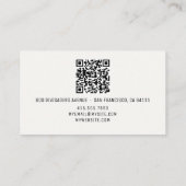 QRコード名プロフェッショナルのロゴが白い コーリングカード (裏面)