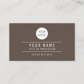 QRコード名プロフェッショナルロゴカボパーニッケルブラウン コーリングカード (正面)