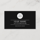 QRコード名プロフェッショナルロゴ黒 コーリングカード (正面)