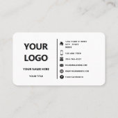 QRコード名ロゴアドレス情報名刺 名刺 (裏面)