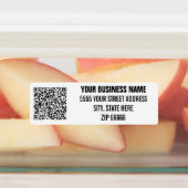 QRコード名住所 シールカスタムの色とフォント ラベル (貼付)