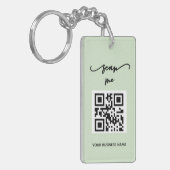 QRコード名刺あなたのロゴのキーチェカスタムーン キーホルダー (正面左)