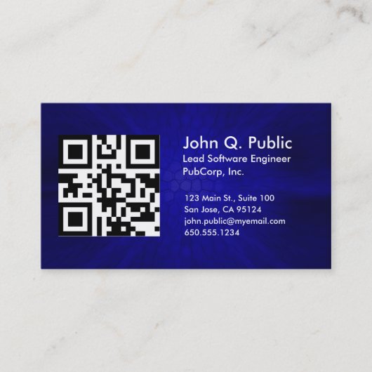 QRコード名刺のテンプレート 名刺 (正面)
