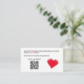 QRコード名刺を持つボランティア 名刺 (スタンド正面)