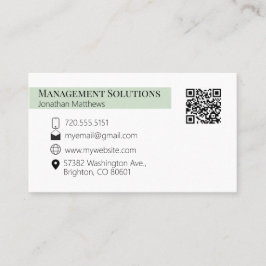 QRコード名刺ライトグリーン 名刺