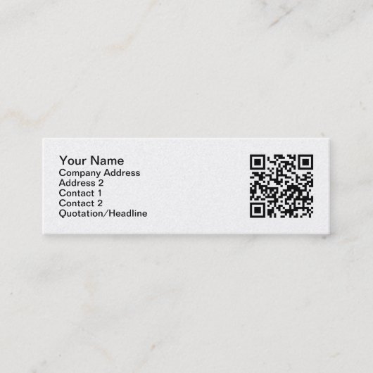 QRコード名刺 スキニー名刺 (正面)