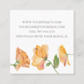 QRコード名刺 – 水色フローラ スクエア名刺 (正面)