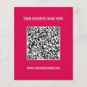 QRコード名Webサイトの色フライヤープロモーション チラシ (裏面)