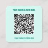 QRコード名Webサイトカラービジネスカード スクエア名刺 (正面)