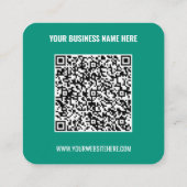 QRコード名Webサイトカラービジネスカード スクエア名刺 (裏面)