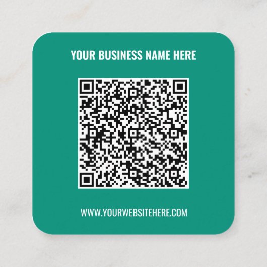 QRコード名Webサイトカラービジネスカード スクエア名刺 (裏面)