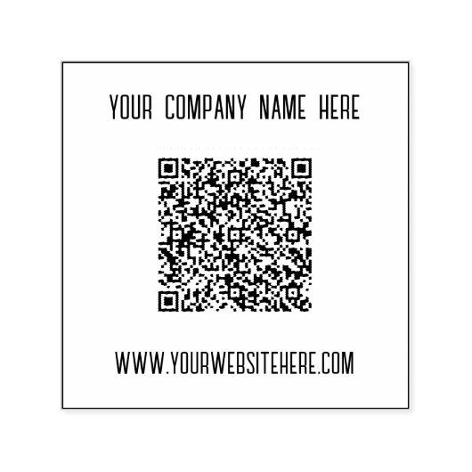 QRコード名Webサイトスタンプの例 セルフインキングスタンプ (デザイン)