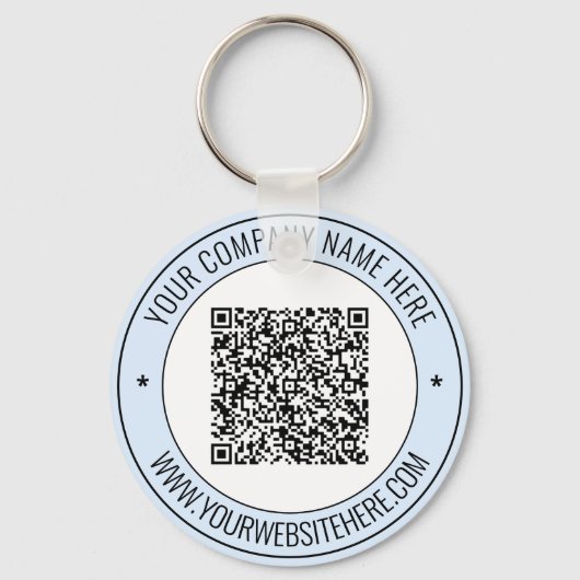 QRコード名Webサイトビジネス促進キーチェーン キーホルダー (正面)