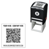 QRコード名Webサイトプロフェッショナルスタンプモダン セルフインキングスタンプ (インサイチュ)