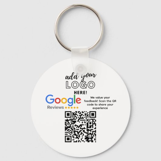 QRコード呼び出しでGOOGLEのレビューを増やす キーホルダー (正面)