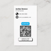 QRコード圧力洗カスタム浄プロフェッショナル 名刺 (裏面)