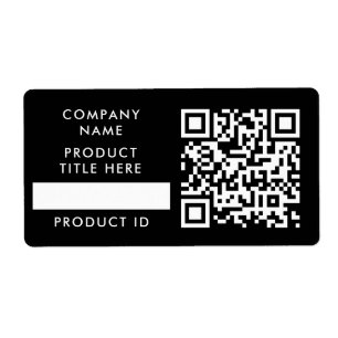 QRコード在庫   ブラックビジネス製品ストック ラベル