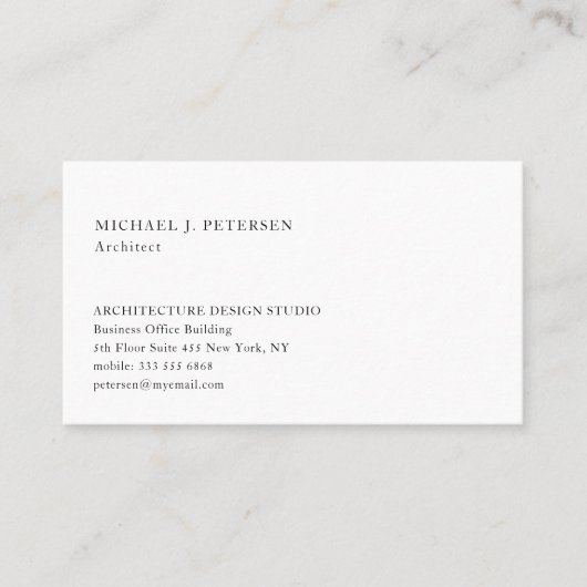 QRコード基本モダンプロフェッショナルテンプレート 名刺 (正面)