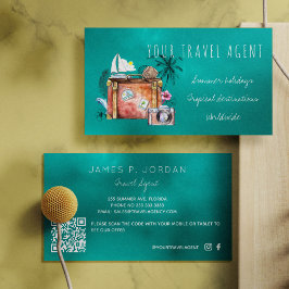 QRコード夏休み旅行代理店 名刺