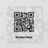 QRコード大理石 スクエア名刺 (正面)