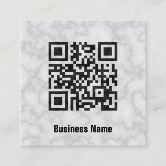 QRコード大理石 スクエア名刺 (正面)