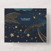 QRコード天三日月月金ゴールド結婚ズ オールインワン招待状 (裏面)