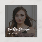 QRコード女優モダンプロフェッショナル写真 スクエア名刺 (正面)