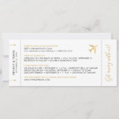 QRコード宛先ウェディング付き搭乗パス 招待状 (裏面)