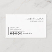 QRコード小さな名刺の現金支払いスキャンのヒント 名刺 (裏面)