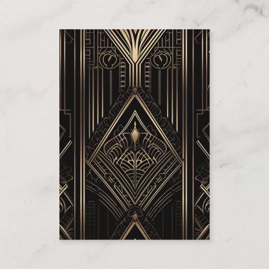 qrコード幾何学的アールデコ結婚ズ エンクロージャーカード (裏面)