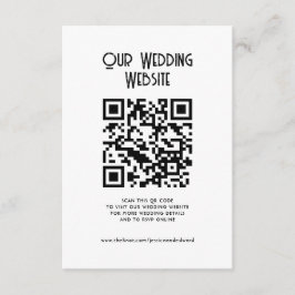 QRコード当社ウェブサイトエレガントシンプルシッミニマルク エンクロージャーカード