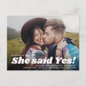 QRコード彼女はYes!ウェディング日付の写真を保存 案内ポストカード (正面)