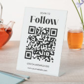 QRコード後を追ソーシャルメディアビジネスにスキャン 台座サイン (インサイチュ)