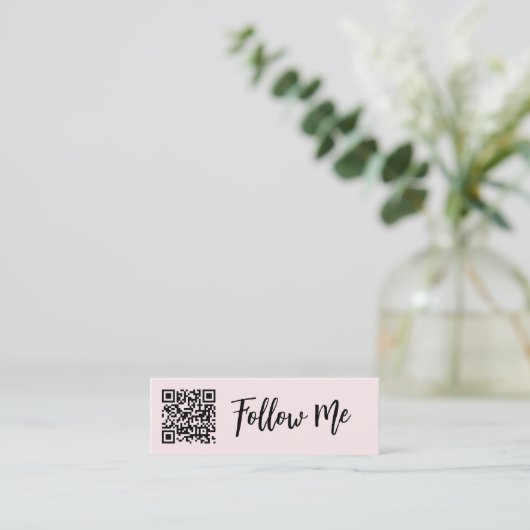 QRコード後を追私のプロフェッショナル赤面 スキニー名刺 (スタンド正面)