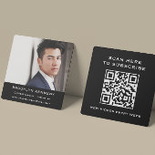 QRコード後を追自分コンテンツ作成者インフルエンサー写真 スクエア名刺