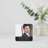 QRコード後を追自分コンテンツ作成者インフルエンサー写真 スクエア名刺 (スタンド正面)