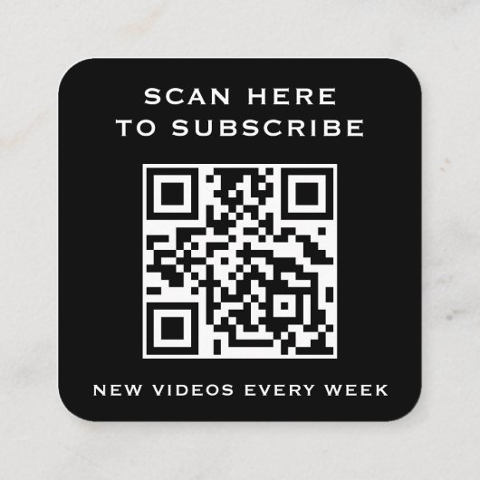 QRコード後を追自分コンテンツ作成者インフルエンサー写真 スクエア名刺 (裏面)