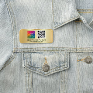 QRコード従業員の写真またはビジネスロゴはこちら 名札
